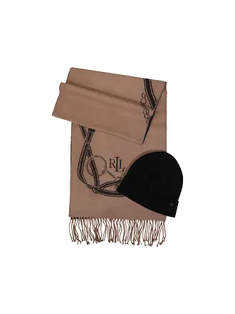 LAUREN RALPH LAUREN | Ensemble 2 pièces bonnet et écharpe | camel